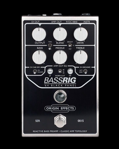 Origin Effects BASSRIG 64 Black Panel Bass Preamp Pedal