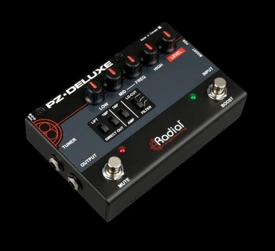 Radial PZ-Deluxe Acoustic Guitar Preamp Pedal - Left Angle