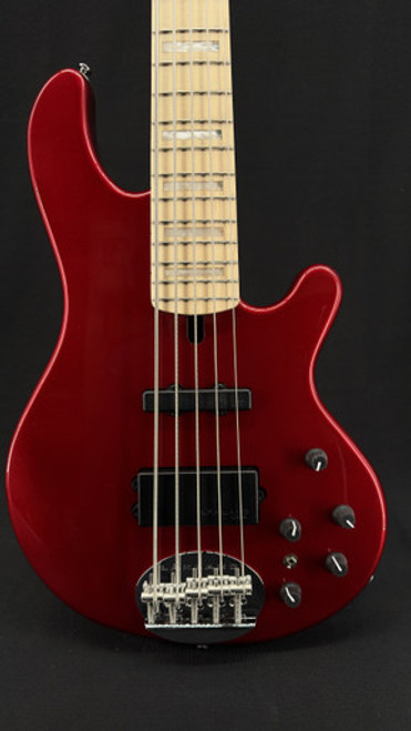 Lakland Skyline 55-02 Custom in Candy Apple Red with Maple Fretboard and Block inlays