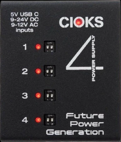 CIOKS C4e 4-Outlet Power Supply Expander for CIOKS DC7 & 24V Systems - top closeup