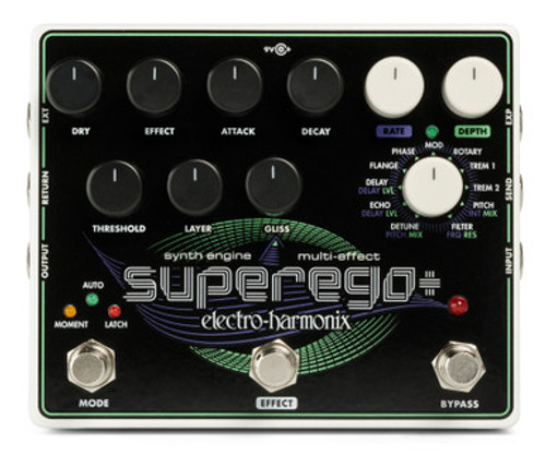 Electro Harmonix SUPEREGO+ Synth engine from Moog and Multi Effect Pedal