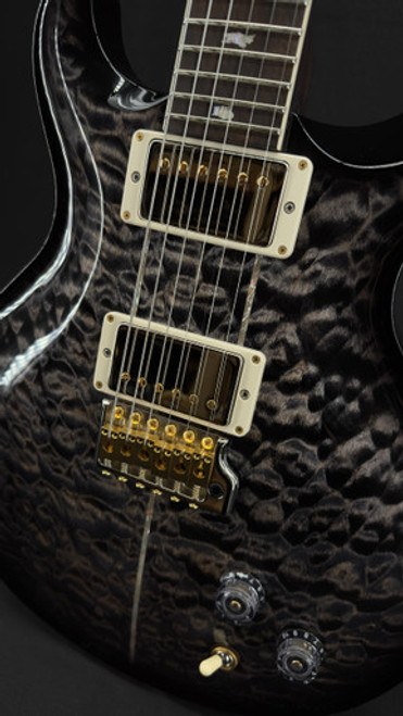 PRS Santana Retro in Charcoal Wrap Burst with Artist Quilt Top and Rosewood Neck