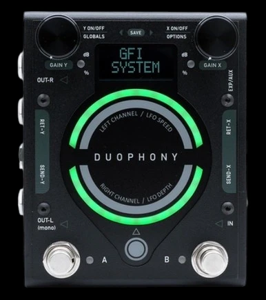 GFI System Duophony Advanced Parallel Blender Pedal - Top View
