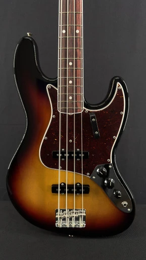Fender American Vintage II 1966 Jazz Bass Rosewood - 3-Tone Sunburst - Front Close