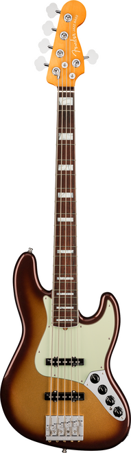Fender American Ultra Jazz Bass V with Rosewood Fretboard in Mocha Burst