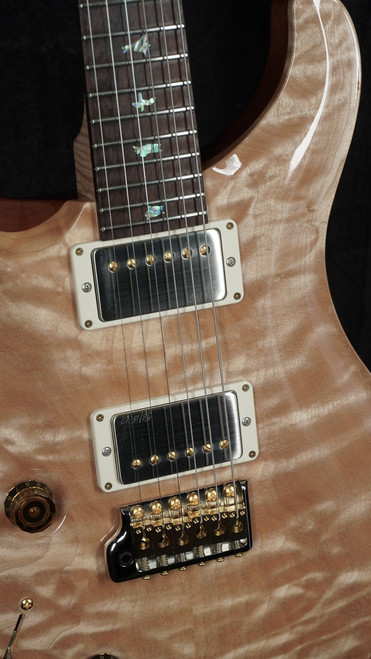PRS Wood Library Left-Handed Custom 24 in Natural with Quilt Top and Maple Neck