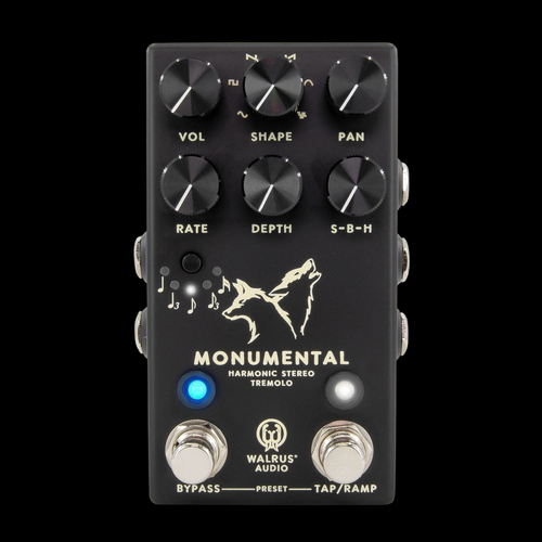 Walrus Audio Monumental Stereo Harmonic Tap Tremolo in Black