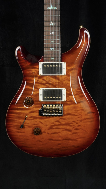 PRS Wood Library Left-Handed Custom 24 in Dark Cherry Sunburst with Quilt Top and Maple Neck PRS Wood Library Left-Handed Custom 24 in Dark Cherry Sunburst with Quilt Top and Maple Neck