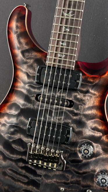PRS Wood Library Modern Eagle V in Charcoal Cherry Burst with with Quilt Top and Rosewood Neck