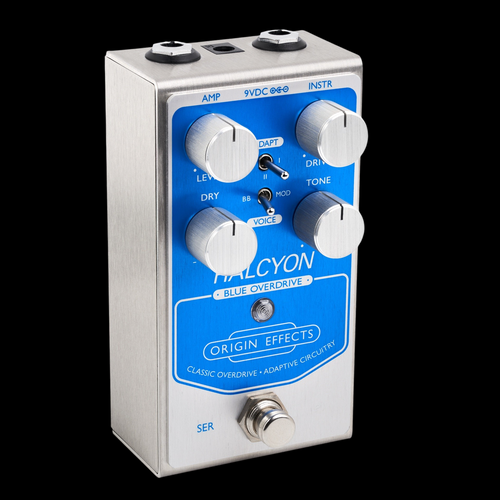 Origin Effects Halcyon Blue Overdrive Pedal - Left Angle