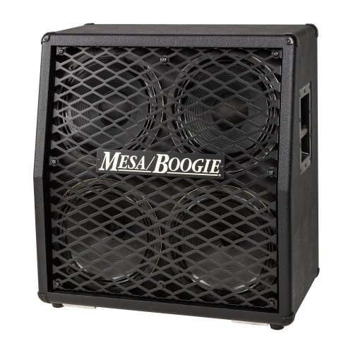 Mesa Boogie Split Back 4x12 Cabinet - Black Bronco with Metal Grille - Right Angle