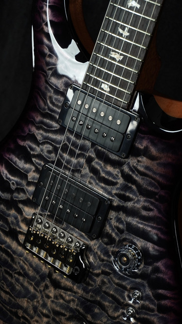 PRS Wood Library Custom 24-08 in Charcoal Purple Wraparound Smokeburst