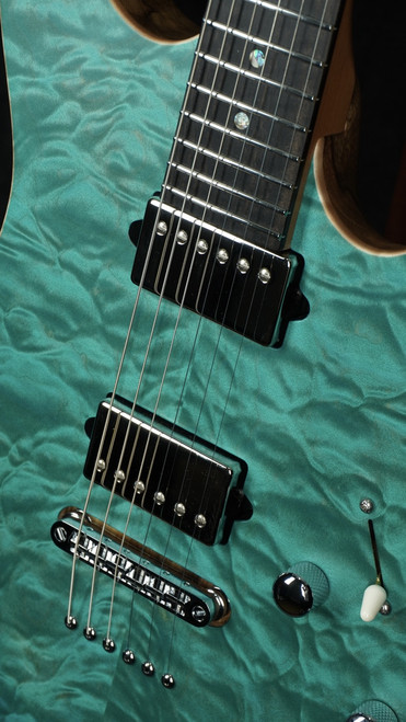 Suhr Custom Modern in Bahama Blue with Black Limba Body