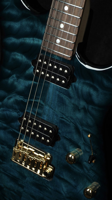 Suhr Standard Thin Burst Limited Edition in Transparent Teal with Indian Rosewood Fingerboard and Suhr 2 Post Tremolo