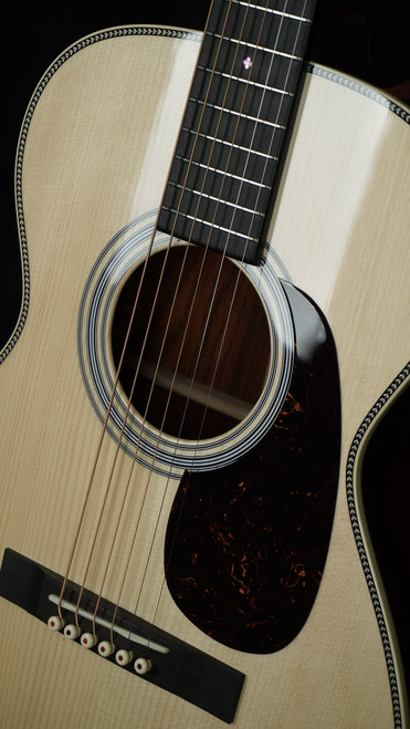 Martin Custom Shop 0-14 Fret Acoustic Guitar - Cocobolo & Adirondack Angle