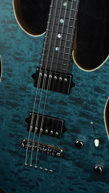 Suhr Custom Modern in Transparent Teal with Black Limba Body Suhr Custom Modern in Transparent Teal with Black Limba Body