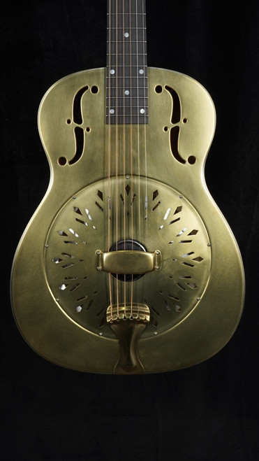 National Reso-Phonic Raw 14 Fret Brass Roundneck Resonator National Reso-Phonic Raw 14 Fret Brass Roundneck Resonator