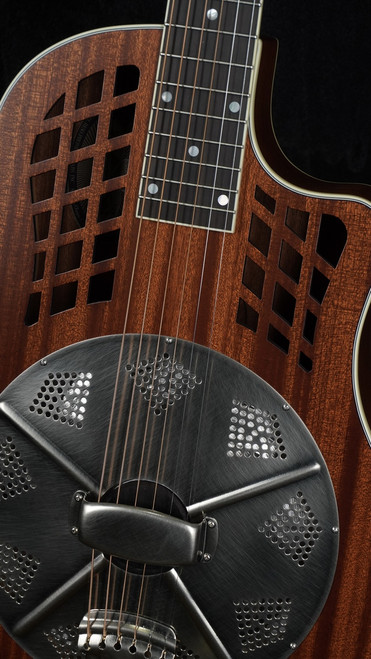 National Reso-Phonic ResoRocket Wood Body Singlecone Roundneck Resonator with Cutaway National Reso-Phonic ResoRocket Wood Body Singlecone Roundneck Resonator with Cutaway