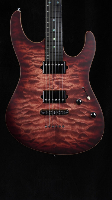 Suhr Custom Modern in Faded Transparent Wine Red Burst with Black Limba Body Suhr Custom Modern in Faded Transparent Wine Red Burst with Black Limba Body