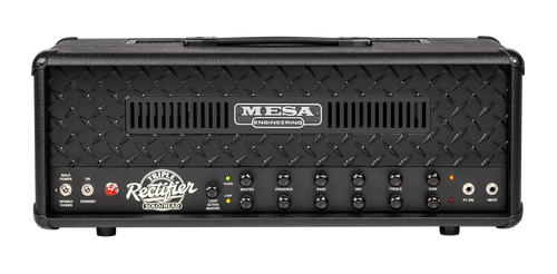 Mesa Boogie 90s Triple Rectifier Head in Black with Black Diamondplate Grille
