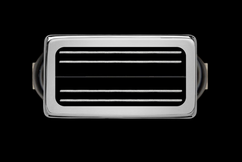 Bare Knuckle Pickups Black Hawk 6 String Set, Chrome TV Cover, Ceramic Magnet Bridge Pickup