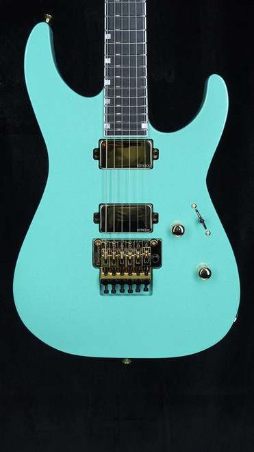 ESP USA M-II NTB FR - Midori Gold Sparkle with Plain Maple Top - Close