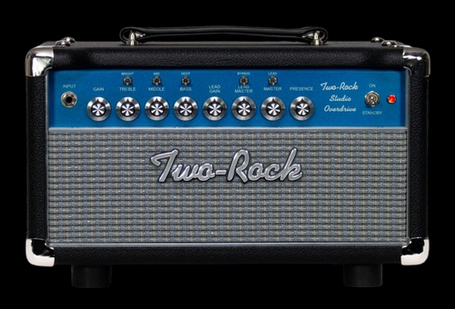 Two-Rock Studio Overdrive Head in Black Bronco with Blue Chassis and Blue Smoke Grille