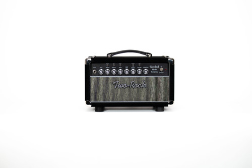 Two-Rock Studio Overdrive Head in Black Suede with Black Chassis and Grey Pinstripe Grille