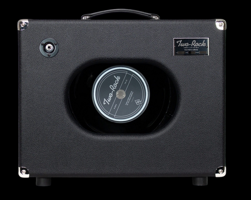 Two-Rock 1x12 Small Open Back Cabinet in Black Bronco with Blue Smoke Grille Cloth