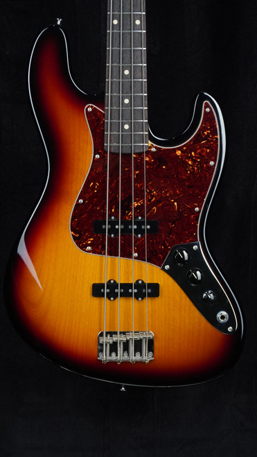 Preowned 2017 Suhr Classic J Bass in 3-Tone Sunburst Front Close