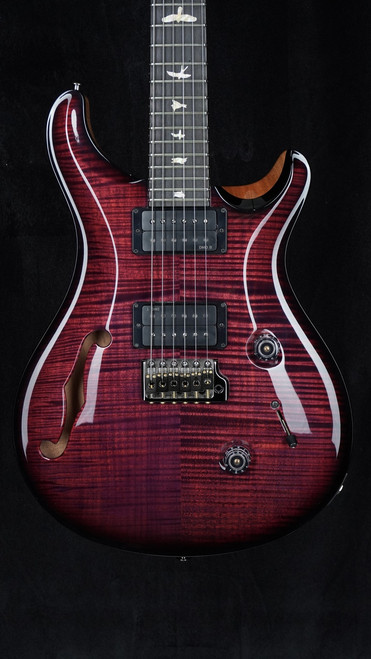 PRS Custom 24 Semi-Hollow "Sprayer's Choice" Artist Top - Pomegranate Smokeburst Front Close