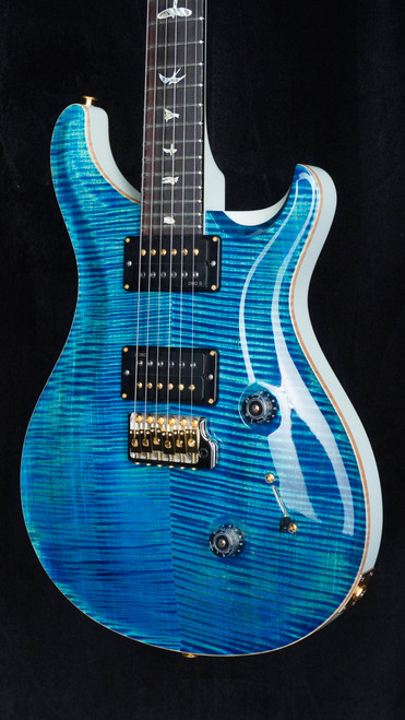 PRS Custom 24 "Sprayer's Choice" 10-Top - River Blue Pearl Quarter Close