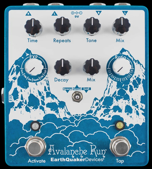 EarthQuaker Devices Avalanche Run Stereo Reverb & Delay with Tap Tempo front