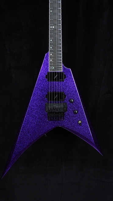 ESP USA V-II FR Custom Purple Sparkle - Serial #US26519 - Close