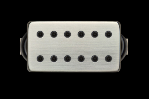 Bare Knuckle Pickups Aftermath 6 String Set - Brushed Nickel/Black Bolts/Narrow Spacing