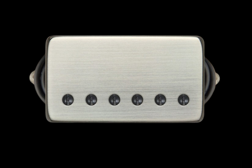 Bare Knuckle Pickups PolyPaf 6 String Set -Brushed Nickel/Black Screws - Bridge