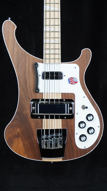 Preowned Rickenbacker 4003W Walnut Bass w/ Hipshot Bridge Upgrade Front Close