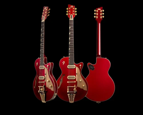 Duesenberg Starplayer TV Phonic - Balboa Pearl Red - 3-way View