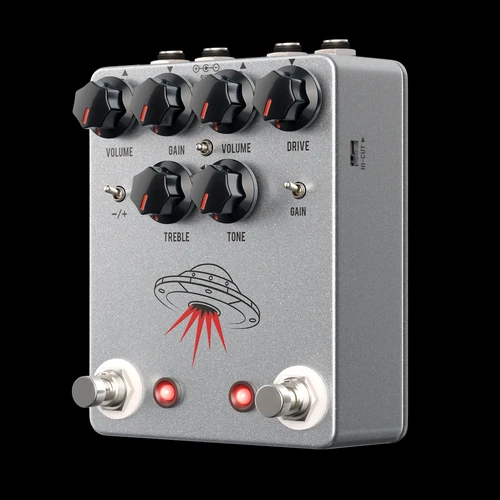 JHS Pedals The Wanderer Overdrive - Morning Glory v4 + NOTAKLÖN 2-in-1 - Left Angle