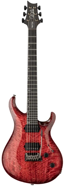 PRS Tekton T in Fuchsia Aura (black satin neck) - Front Whole