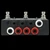 Disaster Area DPC.micro Gen4 Programmable 3-Loop Switcher - Carbon Black (Footswitch Version) - Rear View