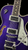 Duesenberg Starplayer TV Semi-Hollowbody - Galaxy Purple Burst - Angle