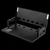 Vertex By Gator GV-TL1710R1-GB Travel Lite 17" x 10" Pedalboard & 17" x 6" Riser w/ Padded Gig Bag - Left Angle with Riser Open