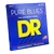 DR Strings PURE BLUES Pure Nickel 4-String Bass Strings - Light (40-100) - Left Angle