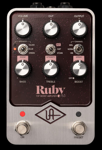 Universal Audio Ruby 63 Top Boost Amplifier Pedal