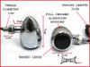 Chrome Alloy Classic LED Turn Signals / Indicators - Smoked Lense