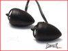 Black Alloy LED Custom HD Turn Signals / Indicators - Smoked Lense
