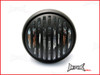 6.75 INCH Matte Black Prison Bar Grill Metal Headlight - H4 / 55w Halogen Bulb