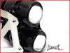 Dual Stacked Streetfighter Projector Headlight Set - Emarked & DOT Approved - 34/35mm