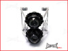 Dual Stacked Streetfighter Projector Headlight Set - Emarked & DOT Approved - 46/47mm